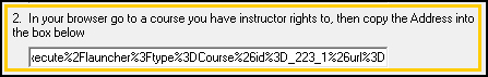 Add URL of course where you have instructor rights