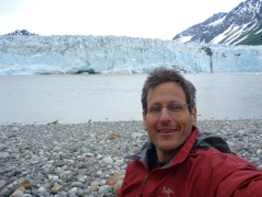 Darrell at calving front of Childs Glacier