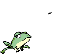 Animated gif of a frog shooting out his tongue to catch a fly