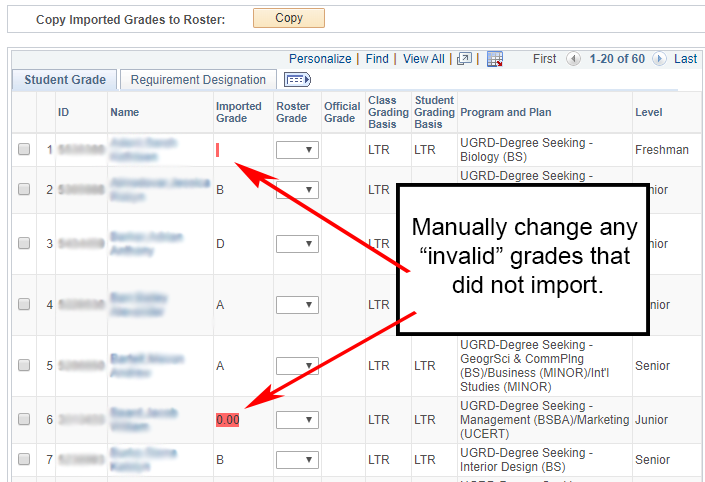 copy grades