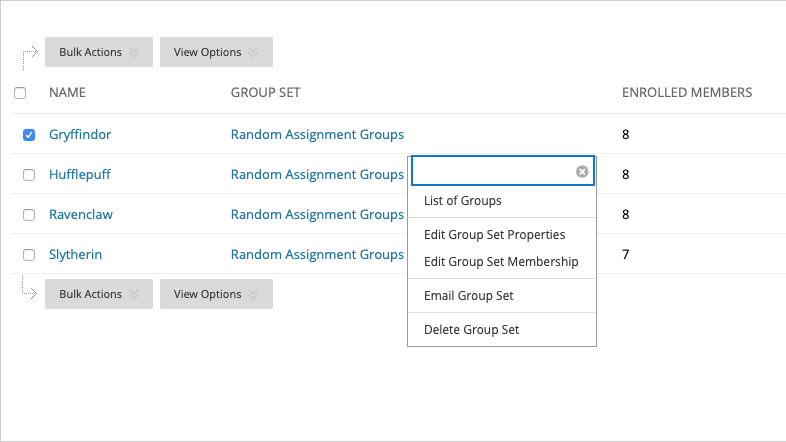 group options