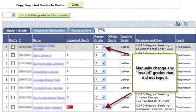 copy grades