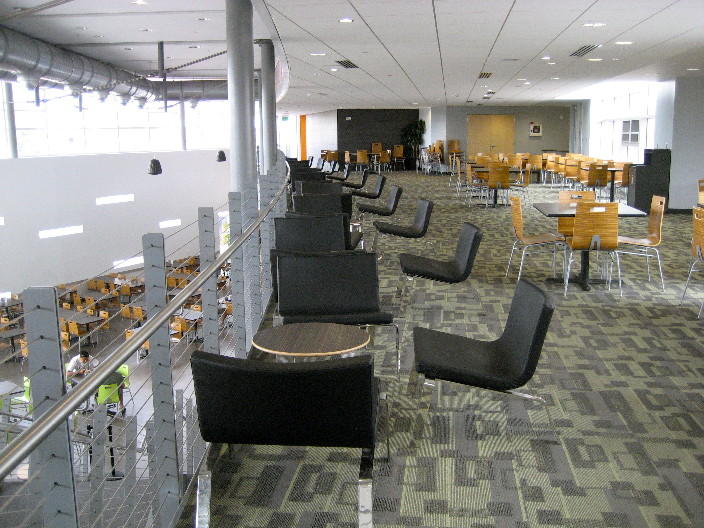 quieter space upstairs for meetings, study or socializing