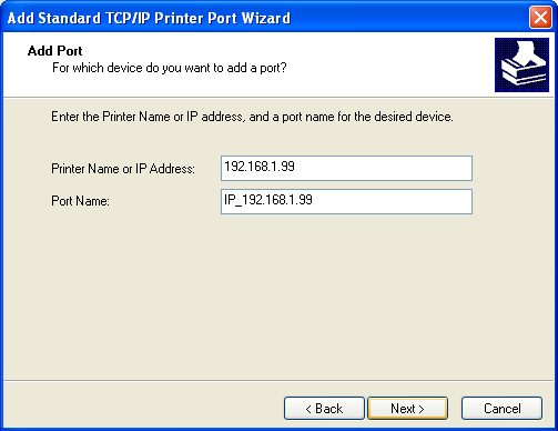 come impostare la stampante dell'indirizzo del protocollo Internet in Windows XP