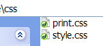 Print and Style files in CSS folder