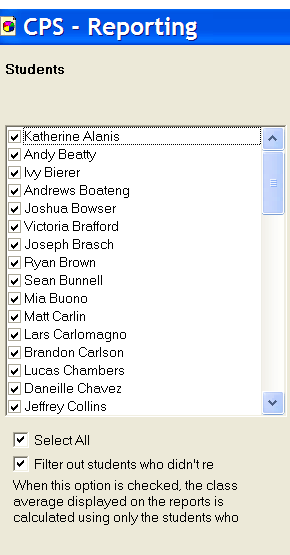 Select names