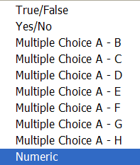 Verbal Question Types