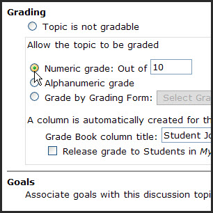 Select Grading Option