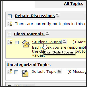 Select the Journal Topic