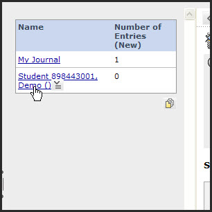 Select Student Name to View Posts
