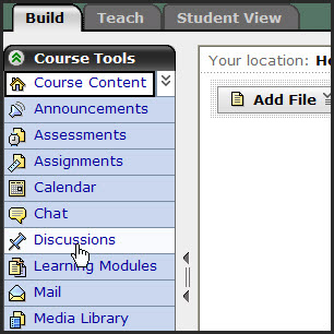 Select the Discussion Tool