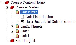 Choose the learning module, folder, or file name where you want the activity to appear