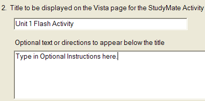 Type in a title and any optional instructions