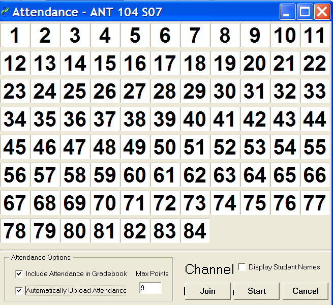 Attendance Grid