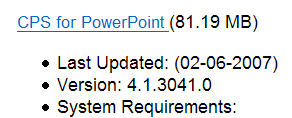 CPS for Powerpoint link