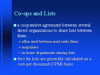 List Of Co Ops